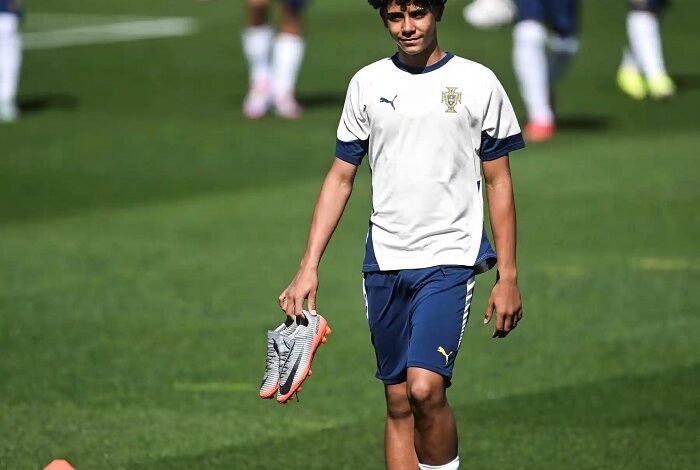 نجل رونالدو في تدريبات ريال مدريد